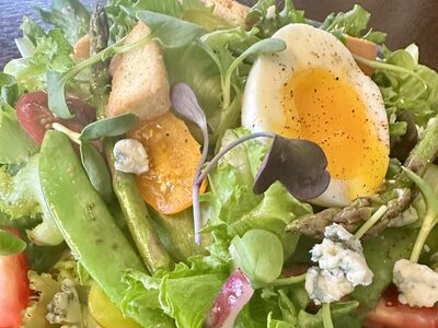 A freshly made spring salad